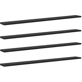 vidaXL Bücherregal 100 x 10 x 1,5 cm Schwarz