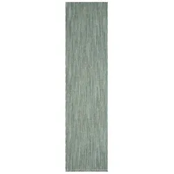 Teppich CARPET CITY "LINDO 8843", grün, B:80cm H:11mm L:300cm, Obermaterial: 100% Polyester, Teppiche, Fransenteppich, Kurzflor, Hochtief-Muster/ 3D-Effekt, Fransen, Boho-Stil, Wohnzimmer