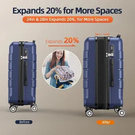 luxuskollektion Mittelgroßer Hartschalenkoffer 4-Rollen 55 cm / 60 l blau