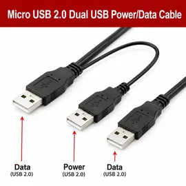 Aukson USB-A auf USB-A 0,7 m Schwarz