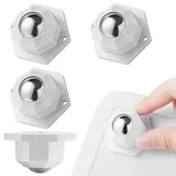 4 Stück Schwarz Möbelrollen 20mm Rollen für Möbel, 360 Grad Rollen für Küchengeräte, Kugelrollen für Möbel Sselbstklebendes, Universal 360 Moving Wheels für Möbel Küchenutensilien Aufbewahrungsboxen