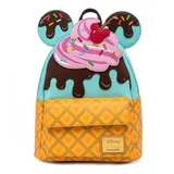 Loungefly Mickey Minnie Eiscreme-rucksack - Blue / Orange / Brown