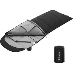 KINGCAMP Deckenschlafsack Bedfort Winter Schlafsack XL Lang Breit Baumwolle -15°