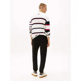 Tommy Hilfiger Tommy Jeans Sweathose TJM SLIM RWB DNA GRAPHIC PANT mit elastischem Bund, großer Logoprint schwarz M