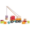 Cubika Spielcenter Bunter Kranwagen Holz mit Magnet 11 Teile Lernspielzeug Kinder, Kreatives Motorikspielzeug, Auge-Hand-Koordination bunt