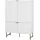 furn.design Highboard Weiß, Gold 100 x 142 cm 4-türig 3D Struktur Soft-Close Hawick