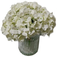 Hti-Living Hortensie Weiß in Vase Kunstblume Flora