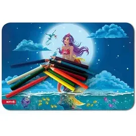 ROTH Schreibtischunterlage Magische Meerjungfrau bunt Kunstleder 59,0 x 39,0 cm, 1 St.