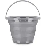 Navaris Falteimer Silikon 10 l Grau