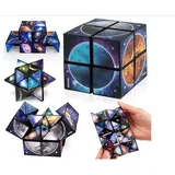 TenaLucy Zauberwürfel Sternenklarer Himmel,Infinity Cube 2 in 1 Sternenklarer Himmel Zauberwürfel Infinity 3D Puzzle Würfel 2 in 1 Magic Cube Set Sternenwürfel Zauberwürfel Set,Stressabbau Spielzeug