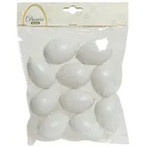 Decoris 10 Stück Kunststoff Basteln Bemalen Hängedeko Osterdeko