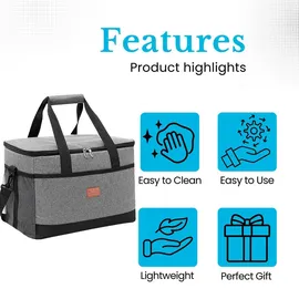 Intirilife Kühltasche mit Volumen 33 Liter - 42 x 28 x 31 cm Kochen, Küchenhelfer, Sonstige Küchenhelfer