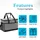 Intirilife Kühltasche mit Volumen 33 Liter - 42 x 28 x 31 cm Kochen, Küchenhelfer, Sonstige Küchenhelfer