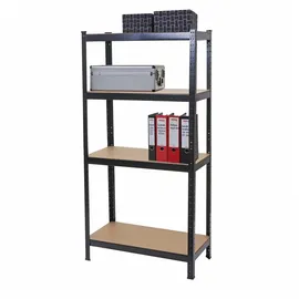 MCW Schwerlastregal MCW-D67, Werkstattregal Steckregal, 160x80x40cm, Traglast bis 320kg MVG-zertifiziert ~ schwarz