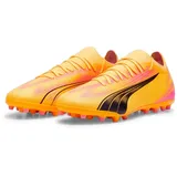 Puma Men Ultra Match Mg Soccer Shoes, Sun Stream-Puma Black-Sunset Glow, 40 EU