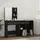 vidaXL Led-schminktisch mit Schrank Schwarz Holzwerkstoff