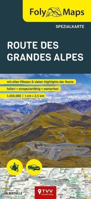 Folymaps Route Des Grandes Alpes Spezialkarte  Karte (im Sinne von Landkarte)