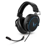 Medion ERAZER Mage P20 Gaming Headset klasse Klangqualität mit ES9260Q Soundchip, flexibles & abnehmbares Mikrofon, RGB Kabelbedienelement