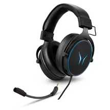 Medion ERAZER Mage P20 Gaming Headset (240cm Kabel, Over Ear, flexibles & abnehmbares Mikrofon, RGB Beleuchtung, 3,5mm Audio, USB, ES9260Q Soundchip,