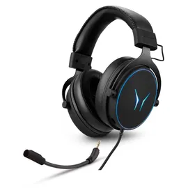 Medion ERAZER Mage P20 Gaming Headset (240cm Kabel, Over Ear, flexibles & abnehmbares Mikrofon, RGB Beleuchtung, 3,5mm Audio, USB, ES9260Q Soundchip,