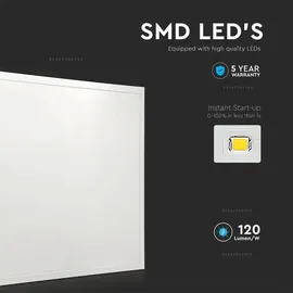 ETC Shop LED Einbaupanel 36W quadratisch Aluminium