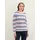 Tom Tailor Damen Strickpullover mit Bio-Baumwolle, blau, Gestreift, Gr. M