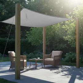 Relaxdays Sonnensegel HDPE Anthrazit,