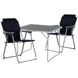 3er Campingmöbel Set Outdoor Camping Stuhl Aluminium Tisch klappbar