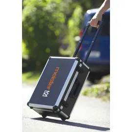 Meister Craft Meister Werkzeugtrolley 238-teilig - Werkzeug-Set - Teleskophandgriff / Profi Werkzeugkoffer befüllt / Werkzeugkiste fahrbar auf Rollen / Werkzeugbox komplett, Schwarz/Silber, 8971480