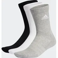 Adidas Cushioned Crew Socken 3 Paar Medium Grey Heather / White / Black 49-51