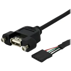 StarTech.com 30cm USB 2.0 Blendenmontage Kabel - USA A auf 5 pin Mainboard Pfost