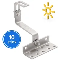 NUASOL NuaFix 10x Dachhaken Photovoltaik Solarmodule Balkonkraftwerk - verstellbar,
