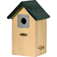 Dobar VOBU-Nistkasten Spitzdach für Zaunkönig aus Holz 16x16,x5x28 cm