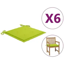 vidaXL Sitzauflage 50 x 50 x 3 cm knallgrün 6 St.