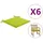 vidaXL Sitzauflage 50 x 50 x 3 cm knallgrün 6 St.