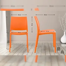 CLP Maya Gartenstuhl-Set 44 x 50 x 81 cm orange 2 St.