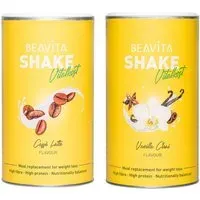 BEAVITA Shake minceur, Caffè Latte + Vanilla Chai Poudre 2x572 g