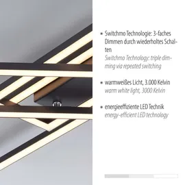 just light. LED-Deckenleuchte Iven Schwarz 65 x 34,8 cm