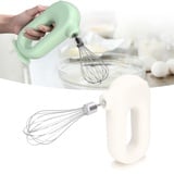 Elektrischer Handmixer, USB-Mixer Handmixer Wiederaufladbarer Elektrischer Schneebesen Akku-Handmixer 4 Stufeneinstellung Elektrischer Schneebesen Handmilchaufschäumer (Weiss)