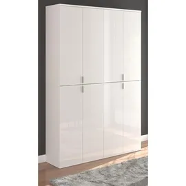 inn.furn Schuhschrank weiß Hochglanz, 122 cm, Garderobe, Schuhaufbewahrung, Schuhschränke