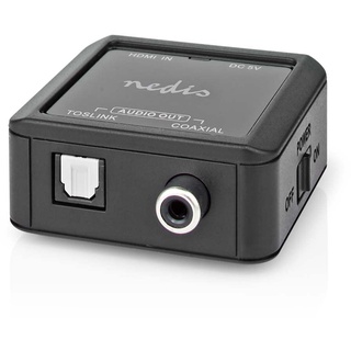 Nedis | Digital Audio Converter | 1-way | Connection input: DC Power/HDMITM Input | Connection output: 1x Coax Audio / 1x TosLink Female | eARC | Automatic | Anthracite