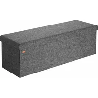 CASARIA Sitzbank Dunkelgrau 115x38x38cm mit Stauraum faltbar