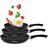 Cheffinger Pfannen-Set 3-tlg. 20 cm + 24 cm + 28 cm