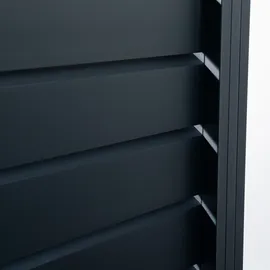 staket pro Anbauzaun Rhombus Mini 124 x 180 cm Grau/Aluminium