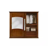 JV Möbel Klassischer Kleiderschrank Schrank 66 x 250 x 290 cm Braun