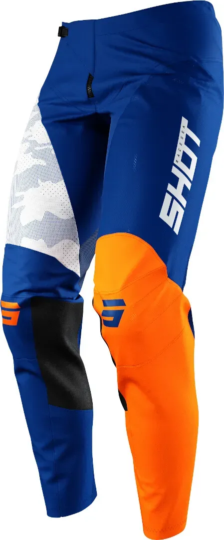 Shot Contact Camo Motocross Hose, blau-orange, Größe 28 für Männer