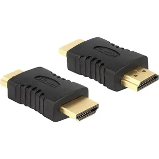 DeLock 65508 HDMI Adapter [1x HDMI-Stecker - 1x HDMI-Stecker] Schwarz vergoldete Steckkontakte