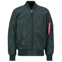 Alpha Industries MA-1 VF 59 lange Jacke, grün-blau, Größe S,