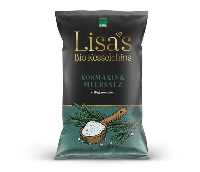 Lisas Chips Kesselchips Rosmarin & Meersalz bio