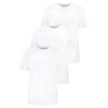 MAN'S WORLD T-Shirt neue Farben! (3er-Pack) Kurzarm, unifarben, Rundhals, aus Baumwolle weiß 4XL (68/70)